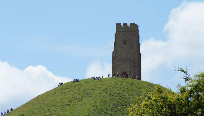 Turm Tor in Glastonbury auf einem Hügel