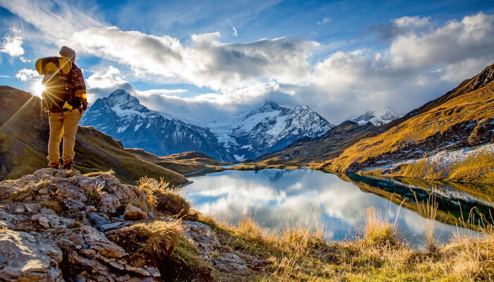 Bachalpsee in Grindelwald bei Sonnenaufgang